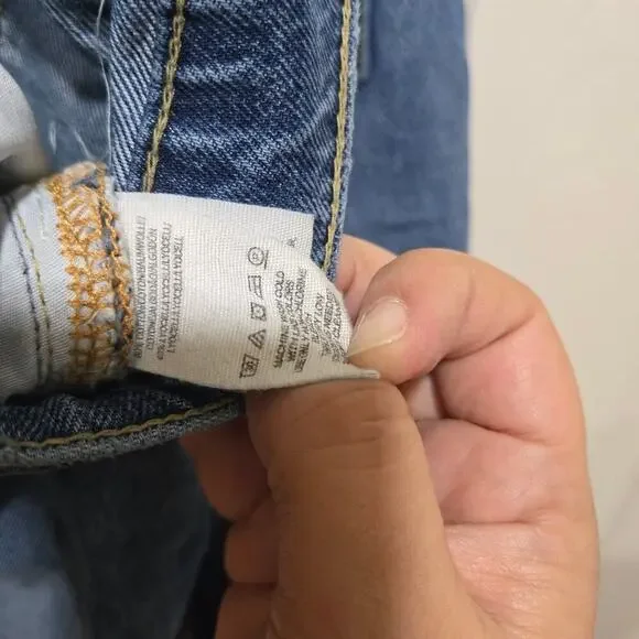 Free People We The Free Lita Distressed Crop Straight Leg Jeans Size 26 - Picture 8 of 8